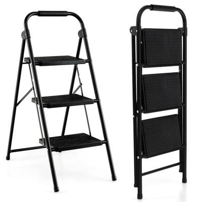 Costway 3-Step Ladder with Wide Anti-Slip Pedal-3-...