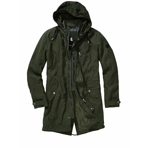 Mey & Edlich Herren Anorak Regular Fit Gruen einfarbig