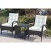 3-Pieces Outdoor Patio Furniture Sets for 2, Wicker Rattan Sectional Conversation Set with 2 Chairs & 1 Table with Seat Cushions