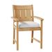 Summer Classics Croquet Teak Patio Dining Armchair w/ Cushions Wood in Brown | 37.75 H x 24.25 W x 27 D in | Wayfair 28304+C0306258N