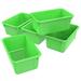 Storex Small Cubby Bin Green Pack of 5