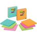 Post-it Super Sticky Notes 4x4 in 3 Pads 2X the Sticking Power Assorted Bright Colors Lined (675-3SSMX)