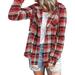 Dtydtpe Clearance Sales Long Sleeve Shirts for Women Check Shirt Ladies Plaid Check Bandage Blouse Casual Tops Womens Long Sleeve Tops Winter Coats for Women