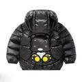 Aayomet Coat For Boys Windbreaker Jacket Hooded Water-Resistant Soft-Shell Coat Kids Black 12-18 Months