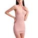 iOPQO jumpsuits for women Women S Tulle Hemline Full Slip Shapewear Stretchy Bodysuit Body Shaper With Built In Bra Cami Dress Shapers Pink M