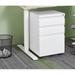 Ebern Designs Pantilie 3-Drawer Mobile Vertical Filing Cabinet Metal in White | 24.41 H x 15.35 W x 18.11 D in | Wayfair
