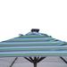 Arlmont & Co. Outdoor Patio 8.7-Feet Market Table Umbrella w/ Push Button Tilt & Crank in Blue/Navy/Black | 92.91 H x 104.4 W x 104.4 D in | Wayfair