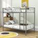 Sunrise Twin over Twin Bunk Bed by Mason & Marbles Metal in Gray | 65.3 H x 41.4 W x 78.1 D in | Wayfair DF49B95B7101491FA9A4E2EBB7BCFE51