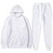 iOPQO shorts for women Women Hoodies Sweatsuit Long Sleeve Hooded Matching Joggers Sweatpants 2 Piece Tracksuit Sets Women s Trousers Suit White XXL