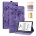 Case for Amazon Kindle Scribe 10.2 Embossed Multiple Viewing Angles PU Leather Magnetic Stand Flip Folio Case Cover with Card Slots & Pencil Holder for Amazon Kindle Scribe 10.2 Purple