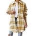 Women Tie Shirt Casual Tops for Women Women s Flannel Plaid Light Weight Thin Jacket Shirts Raglan Long Sleeve Button Down Chest Pocketed Shirts Coats Shacket Plaid Tops for Women 5x Shirt for Women