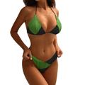 Halter Top Bikini Swimsuit for Juniors 36ddd Swimsuit Ladies Two Piece Swimsuits for Older Women WomenBikini Colorblock Ladies plus Size Swimsuits Bathing Suit Tops for Women Bra Halter Sports Top