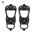 1 Pair Winter 8 Teeth Anti Slip Universal Ice Gripper Snow Ice Claw Climbing Crampon Cleats Shoes Cover M