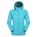 iOPQO Jackets For Women Rain Jacket Women Women Solid Rain Outdoor Plus Hooded Raincoat Windproof Jacket Coat Womens Winter Coats Coats For Women Winter Jackets For Women Sky Blue XXL