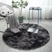 Big Clearance! Colorful Rainbow Fluffy Shag Round Area Rug Pink Plush Carpet for Kids Girls Living Room Bedroom Decor Nursery Multicolor Area Rug