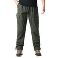 iOPQO cargo pants for men Mens Fashion Casual Multi Pocket Zipper Buckle Male Cargo Pants Outdoor Pants Tooling Pants Men s Cargo Pants Army Green 4XL