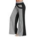 Waisted Trousers Bell Mid Leg Wide Pants Bottoms Yoga Patchwork Women Flare Pants Hot Yoga Pants plus Size plus Size Compression Yoga Pants