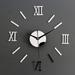 Final Clear Out! Creative 3D DIY Wall Clock Removable Frameless Large Modern Wall Clock Home Decoration Mute Mirror Wall Stickers Roman Numerals