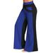 Waisted Trousers Bell Mid Leg Wide Pants Bottoms Yoga Patchwork Women Flare Pants Hot Yoga Pants plus Size plus Size Compression Yoga Pants