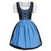 iOPQO Party Dresses for Women 2023 Womens Dresses for Women Women s Plus Size German Dress Square Neck Apron Oktoberfest Beer Girl Costume Plus Size Dress Holiday Dresses for Women Blue dress 5XL