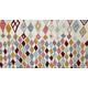 Thick Wool Rug, Moroccan 100% Wool Rug, Geometric Rug, Blue Cream Rug Pad, Traditional Rug, Rug Pad, Boho Rug, Bohemian Decor, 160 x 230 cm