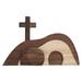 Spring Easter Resurrection Scene Wooden Crucifix Manger Nativity Scene Home Tabletop Ornament Decorations Figurines Gift