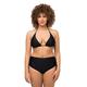 Ulla Popken Damen Triangel Bikini, Schwarz, 42