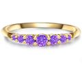 Glanzstücke München - Ring Sterling Silber Amethyst in Gelbgold Ringe Damen