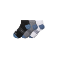 Men's Ankle Compression Socks 3-Pack - Black White Mix - Large - Bombas
