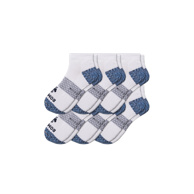 Women's Ankle Compression Socks 6-Pack - White - Medium - Bombas