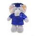 Made by Aliens Personalized Elephant Stuffed Animal Plush Toy â€“ Perfect Gift for Graduation Name or Your School Logo on Gown Best for Any Grad School Kids 12 Inches