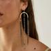 Free People Jewelry | Free People Zepplin Dangles Earrings - Gold Jade Green | Color: Gold/Green | Size: Os