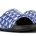 Nike Shoes | Nike Victori One Sandals Slide Slippers Men Shoes Royal Blue Print Size 9 New | Color: Black/Blue | Size: 9