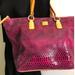 Dooney & Bourke Bags | Dooney & Bourke | Bags | Xl Pink Leather Snakeskin Print Zip Tote Bag | Rare! | Color: Brown/Pink | Size: Os