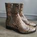 Free People Shoes | Free People Women's Luna Leather Ankle Boot In Natural Snake Size 6 (36eu) | Color: Brown/Tan | Size: 6