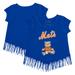 Girls Youth Tiny Turnip Royal New York Mets Girl Teddy Fringe T-Shirt