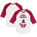 Youth Tiny Turnip White/Red St. Louis Cardinals Sundae Helmet 3/4-Sleeve Raglan T-Shirt