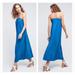 Anthropologie Dresses | Hd In Paris Royal Blue Anthropologie Maxi Dress With Gold Straps Size 00p | Color: Blue/Gold | Size: 00