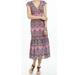 Anthropologie Dresses | Anthropologie Vanessa Virginia Maxi Dress Beaded Multicolor Mural Size 10 | Color: Blue/Pink | Size: 10