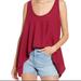 Free People Tops | Free People Sing La La Trapeze Tank Top Burgundy Wine New Size Xl | Color: Red | Size: Xl