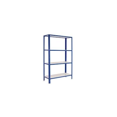 Proregal Wohnregal Living Koala Wood mit 4 Fachböden | HxBxT 160x80x30cm | Fachlast 150kg | Blau/Weiß | Homeregal Zimmerregal Küchenregal Regal Image