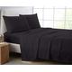 Comfort Beddings Premium Quality Emperor Bed Sheet Set Black 600TC 100% Egyptian Cotton Emperor Size Bedding Set (Fitted sheet, Flat sheet, 2 Pillowcases) Deep Pocket, Soft Bed Sheets (Black)