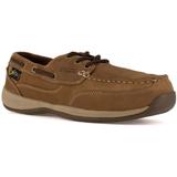 Rockport Women's Sailing Club 3 Eye Tie Boat Shoe w/Poron XRD Internal Met Guard Brown 9 Medium 690774392298