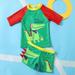 Herrnalise Toddler Kids Baby Boys Cartoon Patchwork Swimwear Swimsuit Summer Outfits Sets