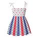 ZHAGHMIN Baby Dresses Toddler Forth-Of-July Day Independence Girls Clothes Baby Kids Beach Dresses Girls Dress&Skirt Dresses Baby Girl Little Girls Summer Dresses Girls Leotard Dress Summer Dress Gi