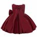 Girls Dresses Flower Bowknot Tutu Dress For Kids Baby Wedding Bridesmaid Birthday Party Pageant Formal Dresses Toddler First Baptism Christening Gown For 10-11 Years