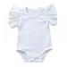 Baby Girl Boy Romper Ruffle Short Sleeve Jumpsuit Cotton Ribbed Knitted Bodysuit Summer Clothes Outfits