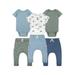 Little Star Organic Baby Boys 6Pc Mix and Match Gift Set Size Newborn-24 Months