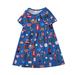 Girls Dresses Toddler Sleeveless Cartoon Prints Summer Beach Sundress Party Dresses Princess Dress Clothes For 3-4 Years