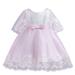 ZHAGHMIN Girl Spring Dress Kids Toddler Baby Girls Spring Summer Print Ruffle Short Sleeve Ruffle Sleeveless Show Lace Tulle Princess Dress Girls Clothes 5 Years Old Flower Girl Dress for 12 Months